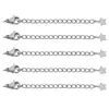 Cadena extendida texturizada de acero inoxidable letras 18k cadena de cola de 5 cm cierre de mosquetón traje accesorios de cadena de cola para collar pulsera DIY