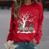 Sudadera con Estampado Navideño para Mujer_S Sudaderas Otoño Manga Larga_Yy