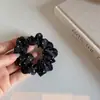 Scrunchie Retro de Bolinhas Estilo Francês, Elástico Versátil para Rabo de Cavalo Baixo Estilo Coreano, Acessório de Cabelo para Mulheres, Elástico para Coque