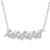 Collar Eterno para Mujer con Moissanita, Moderno y Lujoso, Brillante Plata de Ley S925, Cadena para Clavícula de Diseño de Alta Gama, Venta al por Mayor para Exportación