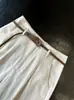 Altamente Recomendado! Super Confortável~ Calças Casuais de Verão Femininas em Linho Tencel Emagrecedoras de Perna Reta Caimento Fluido Perna Larga
