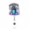Crachás Transfronteiriços Podem Ser Personalizados com Glitter Acrílico Guaxinim Porta-Crachá Retrátil Animal Fofo Fivela de Puxar Fácil