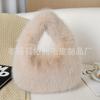 Bolsa de ombro tipo bolinho de outono e inverno de pele sintética de raposa para atacado, bolsa feminina, bolsa mensageiro fashion portátil de grande capacidade, bolsa de pelúcia