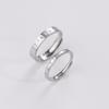 Anillo de letra s925 diseño nicho moda personalidad anillo simple liso anillo de pareja para hombres y mujeres