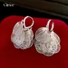 Pendientes de Borla con Forma de Pétalo de Flor Hueca Transfronterizos Europeos y Americanos, Pinzas para Orejas con Diseño de Moda de Nicho, Pendientes de Lujo Ligero de Gama Alta al por Mayor