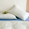 Conjunto de Quatro Peças Poá Creme 100% Algodão Outono Estampa Digital Capa de Edredom 100% Algodão Conjunto de Três Peças Lençol de Cama Nantong