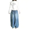 Jeans Retro de Pierna Curva de la Calle Principal Americana para Mujer, Diseño de Nicho, Holgados, Casuales, de Cintura Alta, Pierna Ancha, de Largo Hasta el Suelo, Modernos