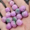 Cuentas sueltas de jade en forma de pepita cuadrada violeta, morado con reflejos verdes, cuentas cuadradas irregulares, accesorios para joyería DIY