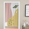 Tela Nórdica ins Abstracta Pintura al Óleo Pintada a Mano Algodón Lino Cortina de Puerta Dormitorio Cocina Cortina Divisoria Cortina de Sombra para Baño