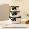 Presentes Práticos para Clientes: Louças, Tigelas de Arroz, Tigelas de Cerâmica para Conservação, Conjunto com Caixa de Presente, Cor Sob Esmalte, Lembranças de Inauguração