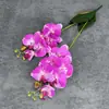 Flores Falsas Simuladas de Phalaenopsis de 2 Púas y 12 Cabezas Tacto Pu Decoración del Hogar Decoración de Bodas Accesorios Adornos de Orquídea Venta al por Mayor