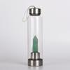 Fábrica en stock al por mayor para hombre, taza de spa para el hogar, botella de agua de cristal natural, taza de columna de cristal hexagonal avanzada, taza de energía