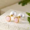 Regalo para Mamá Aretes de Plata Aretes de Plata Esterlina 925 para Mujeres Nuevo Estilo Aretes de Lujo Ligero de Alta Gama, un Par para Uso Dual