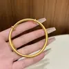 Pulsera de Empuje y Tirón de Anillo Liso Mismo Estilo de la Tienda de Oro Patrimonio Antiguo para Mujer, Pulsera de Oro Simulado, Ajustable y Duradera