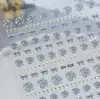 Adesivos de Unha Flor Branca Casuais Planos Versáteis Bolinhas Coração Adesivos de Arte para Unhas Joias Dh928