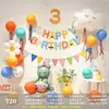 Decoración Popular de Globos de Cumpleaños Estilo Coreano Accesorios Dopamina Linda Fondo de Feliz Cumpleaños para Niños Pared Cien Días