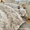 Nuevo juego de ropa de cama floral degradado estilo chino para dos personas, juego de cuatro piezas, juego de tres piezas para dormitorio de estudiante, ropa de cama textil para el hogar de Nantong, modelo transfronterizo