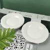 Estilo Escandinavo Blanco Puro Simple Plato de Arroz Plato de Bistec Plato de Comida Occidental Plato Creativo Blanco Puro Plato de Plato Household Comercial Plato de Plato