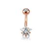 Vendas Diretas da Fábrica Novo Pequeno Piercing de Umbigo Moda Anel de Umbigo Redondo de Zircônia Aço Inoxidável Piercing de Corpo Ornamento de Umbigo