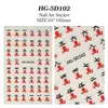 Pegatinas para Uñas Mahjong Estilo Chino 5D Relieve Sureste Noroeste Rojo Fortuna Media Pegatinas para Uñas Joyería Estilo Hg