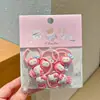 Diadema Rosa Linda Gato Kt Accesorios para el Cabello Goma para Bebé No Lastima el Cabello Cintas para el Cabello de Niñas Coleta Tocado