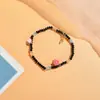 Pulsera de Cristal Flor Caliente Transfronteriza Hilo Elástico Pulsera de Perlas Estilo Ins Retro Elegante Pulsera Versátil Colorida