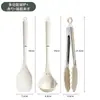 Concha Grande de Silicone para Sopa com Cabo Longo para Uso Doméstico, Colher Separadora de Gordura, Escorredor, Espátula Comercial para Panela Quente, Espátula de Cozinha