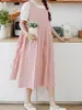 Vestido Transfronterizo Europeo, Americano, Japonés y Coreano de Cuello Redondo, Dos Piezas Delantero y Trasero con Tirantes, Aberturas Izquierda y Derecha, Talla Grande, Talla Extra, Ajustable