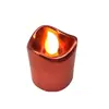 Vela electrónica LED boca de ola creativa accesorios de decoración para bodas lámpara de vela de simulación de color plateado dorado galvanizado