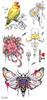 Pegatinas de tatuaje de la serie TL especial transfronteriza, resistentes al agua, con combinación de animales y plantas, pegatinas de tatuaje de transferencia de agua en stock.