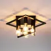 Lámpara de Techo de Hierro con 4 Cabezales Estilo Campo Americano para Pasillo, Balcón, Entrada, Casa de Campo, Restaurante, Plaza - Amazon Transfronterizo