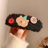Osito de Mantequilla Lindo Pasador para el Cabello de Mujer Dibujos Animados de Felpa para Flequillo Lateral Pasador Ins Nicho Todo-partido Tocado Accesorios para el Cabello