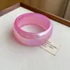 Novo Produto Transfronteiriço Europeu e Americano: Pulseira Larga Transparente Colorida Deslumbrante, Pulseira de Moda Personalizada Estilo Ins, Joias de Design de Nicho