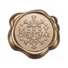 Série de Natal Adesivos de Selo de Cera Bronze Antigo para Envelopes, Convites, Garrafas de Vinho e Decoração de Presentes