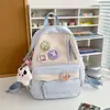 Mochila Estilosa e Fresca para Universitárias, Design Color-Block da Moda para Alunos do Ensino Fundamental, Mochila Grande com Compartimento para Laptop para Alunos do Ensino Médio