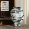 Vaso Moderno Minimalista de Jingdezhen Padrão Xadrez Preto e Branco Sala de Estar Hotel Pousada Pote de Cerâmica Frete Grátis Ornamento Criativo de Cerâmica