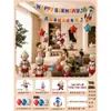 Fiesta de Primer Cumpleaños de Niña Escena de Sala de Estar Atmósfera Decoración Conjunto Completo de Decoraciones de Globos Ceremoniales