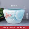 Fabricante de Aquário de Cerâmica Azul Claro Jingdezhen Varanda Tanque Tradicional para Criação de Peixes Tanque com Nenúfar Lótus Tanque para Água em Pátio Externo