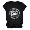 SÉ AMABLE EN UN MUNDO Camiseta casual de manga corta con cuello redondo para mujer Amazon eBay tienda independiente