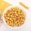 Cuentas del Alfabeto Inglés Hechas a Mano Sueltas Pulsera Collar Cadena de Teléfono Móvil Colgante Pulsera Accesorios de Joyería DIY