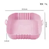 Forma Quadrada para Assar Fácil de Limpar Air Fryer Forma de Silicone para Assar Forma Doméstica para Assar Tapete de Silicone para Fritadeira Venda Quente Transfronteiriça