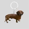 Llavero de Acrílico de Cachorro de Dibujos Animados Transfronterizo 2D para Vacaciones Colgante Plano para Actividad Regalo Pequeño Colgante Creativo para Mochila