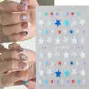 Belleza Completa Transfronteriza Nuevas Pegatinas para Uñas Dulces Rayas Dopamina Estrellas de Cinco Puntas Pegatinas para Uñas de Estrella de Cinco Puntas