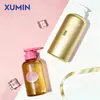 Botella de Loción Escarchada Personalizada Xumin de 300 ml, Botella de Champú, Botella de Gel de Ducha de Hombro Redondo de 500 ml, Botella de Desinfectante de Manos
