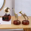 Adornos de Fonógrafo Clásico, Cajas de Música Creativas de Escritorio, Muebles Decorativos, Decoraciones Nostálgicas para el Hogar, Regalos de Nicho