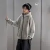 Jaqueta de Tricô com Capuz para Meninos 2026 Média e Grande Roupa de Outono Infantil Top Menino Outono Estilo Coreano Jaqueta de Outono para Meninos
