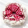 Scrunchie Vintage Resistente Cor de Café Estilo Francês para Mulheres, Acessório de Cabelo de Alta Qualidade para Coques Despojados, Tecido Feito à Mão Modelo Novo