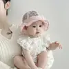 Sombrero de Bebé Verano Delgado Transpirable Malla Princesa Sombrero de Pescador Niña Lazo Visera Meses Pequeños Sombrero Cubeta