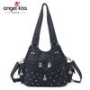 AngelKiss Bolso de Hombro Casual para Mujer Nuevo Estilo Europeo y Americano Bolso Cruzado Tie-Dye de Moda Bolso Tote Portátil Venta al por Mayor