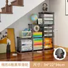 Armario de Almacenamiento Debajo de las Escaleras, Estantería con Puertas, a Prueba de Polvo, Armario de Almacenamiento de Hierro en Rejilla Combinable Libremente, Estantería Simple